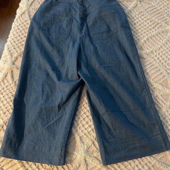 Unique Vintage High Waisted Wide Leg Button Down Jeans SZ Med 6-8 - Picture 4 of 5